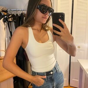 White Women's Racerback Tank Top